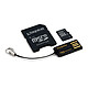 Kingston Mobility-Kit 16 Go - Class 10 Carte mémoire microSDHC UHS-I U1 16 Go avec adaptateur SD lecteur USB