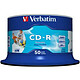 Verbatim CD-R 700 Mo certifié 52x imprimable (pack de 50, spindle) Verbatim CD-R 700 Mo certifié 52x imprimable (pack de 50, spindle)