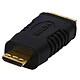 Adaptateur HDMI femelle / mini HDMI mâle (plaqué or) Adaptateur HDMI femelle / mini HDMI mâle (plaqué or)