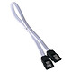 BitFenix Alchemy White - Câble SATA gainé 30 cm (coloris blanc) Câble SATA gainé 30 cm compatible SATA 3.0 (6 Gb/s)