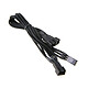 BitFenix Alchemy Black - Câble d'alimentation gainé - 3 pins vers 3x 3 pins - 60 cm Câble d'alimentation gainé - 3 pins vers 3x 3 pins - 60 cm (coloris noir)