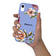LaCoqueFrançaise Coque iPhone Xr Silicone Liquide Douce lilas Amour en fleurs pas cher