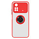 Avizar Coque pour Xiaomi Poco X4 Pro 5G Bi-matière Bague Métallique Support Vidéo  Rouge - Coque de protection avec un anneau de maintien conçue spécialement pour votre Xiaomi Poco X4 Pro 5G