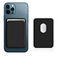 Avizar Porte Carte Magsafe iPhone 12 et 13 et 13 Revêtement en Cuir Magnétique noir - Porte carte Magsafe noir pour transporte votre carte et y avoir accès facilement.