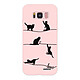 Evetane Coque Samsung Galaxy S8 Silicone Liquide Douce rose pâle Chat Lignes Coque Samsung Galaxy S8 Silicone Liquide Douce rose pâle Chat Lignes Ecriture Tendance et Design