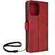 Avizar Étui pour Ulefone Note 16 Pro Clapet Portefeuille Fonction Support  Rouge - Étui folio en simili cuir rouge de la série Sleek Cover, conçu pour votre Ulefone Note 16 Pro