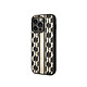 Karl Lagerfeld Coque pour Apple iPhone 14 Pro Max PU Monogram Stripe Noir Coque conçue sur mesure pour Apple iPhone 14 Pro Max