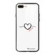 LaCoqueFrançaise Coque iPhone 7 Plus/ 8 Plus Coque Soft Touch Glossy Coeur Noir Amour Design