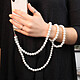 Avis Avizar Bijou de Téléphone Bracelet à Perles 110cm Collection Perla Blanc