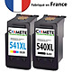 COMETE - 540XL - 2 cartouches compatibles CANON 540XL/541XL - Noir et Couleur - Marque française 2 cartouches MADE IN FRANCE compatibles CANON 540XL/541XL