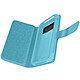 Avizar Etui pour Smartphone 5,5 à 6,0 pouces Clapet Portefeuille Multi Rangements Caméra Slide  turquoise Housse portefeuille universel à languette magnétique.