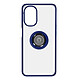 Avizar Coque pour Oppo Reno 8 Lite 5G Bi-matière Bague Métallique Support Vidéo  Bleu Coque de protection avec un anneau de maintien conçue spécialement pour votre Oppo Reno 8 Lite 5G