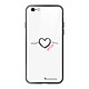 LaCoqueFrançaise Coque iPhone 6/6S Coque Soft Touch Glossy Coeur Noir Amour Design Coque iPhone 6/6S Coque Soft Touch Glossy Coeur Noir Amour Design
