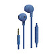 Muvit Écouteurs Jack California Câble Plat avec Micro et Boutons de Contrôle de Volume Bleu Ayant été conçus dans le souci d'offrir une qualité audio exceptionnelle