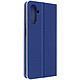 Avizar Étui pour Samsung Galaxy A13 5G et A04s avec Porte-carte Effet Carbone  Bleu Roi - Revêtement effet carbone accentué par un cadre argenté, à la fois attrayant et agréable au toucher