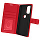 Avizar Housse pour Motorola Moto G62 5G, G31 et G41 Aspect Grainé Clapet Portefeuille Stand Vidéo  rouge - Revêtement en simili cuir pour un rendu élégant