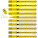 EDDING Marqueur Permanent 2000C Corps Alu Jaune Pointe Ronde 1,5-3 mm x 10 Marqueur permanent