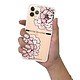 LaCoqueFrançaise Coque iPhone 11 Pro silicone transparente Motif Rose Pivoine ultra resistant pas cher