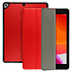 Avizar Étui iPad 9 2021 iPad 8 2020 iPad 7 2019 Support Design Fin Rouge - Revêtement en éco-cuir avec un effet grainé pour un rendu moderne et élégant