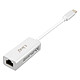 Adaptateur Ethernet vers USB-C Connexion Rapide Design Compact LinQ Blanc Adaptateur Ethernet conçu pour tous les appareils dotés d'un port USB-C, modèle LAN-TPC20
