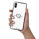 LaCoqueFrançaise Coque iPhone X/Xs Coque Soft Touch Glossy Coeur Noir Amour Design pas cher