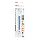 TOMBOW Stylo gomme MONO zéro classique 2,5 x 5mm blanc/bleu/noir + 2 recharges Gomme