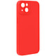 Avizar Coque pour iPhone 14 Silicone Mat Protection Caméra Rouge - Couleurs éclatantes pour un style élégant qui ravive le design de votre smartphone