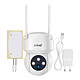 LinQ Caméra de surveillance Full HD Mode nocturne Rotatif Étanche IP65  Blanc Une caméra sans fil Smart PT de la marque LinQ, permettant une surveillance fiable avec alarme sonore et lumineuse, détection de mouvement, enregistrement en boucle