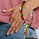 Avis Avizar Bracelet pour Téléphone Perles Heishi 30cm Anneau et Dragonne  multicolore