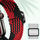 Avis Avizar Bracelet pour Apple Watch 41mm et 40mm et 38 mm Nylon Tressé Ajustable par Boucle Métallique  noir et rouge