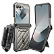 Supcase Coque Intégrale pour Samsung Galaxy Z Flip 6 Antichoc Béquille Support Gris Conception avec une armure en polycarbonate rigide et une couche interne en silicone