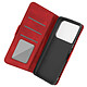Avizar Étui Xiaomi Mi 11 Ultra 5G Portefeuille Support Vidéo Languette Magnétique Rouge - Étui Rouge conçu sur mesure pour le Xiaomi Mi 11 Ultra