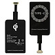 Avizar Pack Chargeur Qi et Nappe de Transformation USB Type C Charge Sans Fil Noir Pack Chargeur QI + Nappe USB Type C