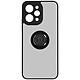 Avizar Coque pour Xiaomi Redmi 12 Bi-matière Bague Métallique Support Vidéo  Noir