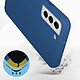 Avis Avizar Coque Samsung Galaxy S22 Silicone Semi-rigide Finition Soft-touch Fine Bleu