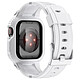 Avizar Bracelet pour Apple Watch Ultra 49mm Silicone Bumper Ajustable  Blanc Bracelet Sport spécialement conçu pour votre Apple Watch Ultra 49mm