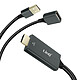 LinQ Adaptateur HDMI + 1x Connecteur USB Mâle et 1x port USB Femelle Câble adaptateur HDMI pour connecter votre smartphone / tablette à votre télévision, projecteur etc