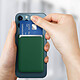 Avizar Porte Carte Magsafe iPhone 12 et 13 Cuir Fixation Magnétique Vert pas cher