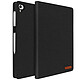 Avizar Housse Porte-Cartes Noir p. iPad 5 / iPad 6 / iPad Air - Design élégant et chic grâce à son revêtement en tissu et intérieur en éco-cuir