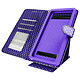 Avizar Etui à Pois pour Smartphone 4,3 à 4,7 Clapet Portefeuille Support et Miroir  violet - Housse portefeuille universel à languette magnétique