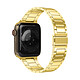 Avizar Bracelet pour Apple Watch 41mm et 40mm et 38 mm Maillons en Acier Inoxydable a Boucle Papillon Or Bracelet de montre Dorée