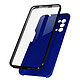 Avizar Coque Oppo Reno 5 5G et Find X3 Lite Arrière Rigide et Avant Souple - bleu - Arrière rigide en polycarbonate robuste, mettant le dos du mobile à l'abri des aléas