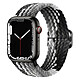 Avizar Bracelet pour Apple Watch 41mm et 40mm et 38 mm Nylon Tressé Ajustable par Boucle Métallique  noir et gris Un bracelet en nylon tressé conçu pour Apple Watch Series 8 et 7 41mm / Series SE 2022, SE, 6, 5, et 4 40mm / Series 3, 2 et 1 38mm