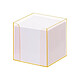 FOLIA Porte bloc-notes 'Luxbox' avec des bords luminescents, Orange Bloc cube
