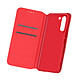 Avizar Housse Samsung Galaxy S21 Étui Folio Portefeuille Fonction Support Rouge Housse de protection intégrale spécialement conçue pour Samsung Galaxy S21