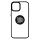 Avizar Coque pour iPhone 15 Bi-matière Bague Métallique Support Vidéo  Noir Coque anneau contour noir, de la série Ringrip, conçue spécialement pour votre iPhone 15