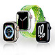 Avizar Bracelet pour Apple Watch 41mm et 40mm et 38 mm Nylon Tressé Ajustable par Boucle Métallique  vert citron pas cher