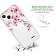 Avis Evetane Coque iPhone 13 Mini silicone transparente Motif Cerisier ultra resistant