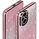 Avizar Coque pour Honor 200 Motif Paillette Dégradé Silicone Caméra Protégée Rose Champagne pas cher