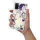 LaCoqueFrançaise Coque Samsung Galaxy A41 anti-choc souple angles renforcés transparente Motif Pivoines Violettes pas cher